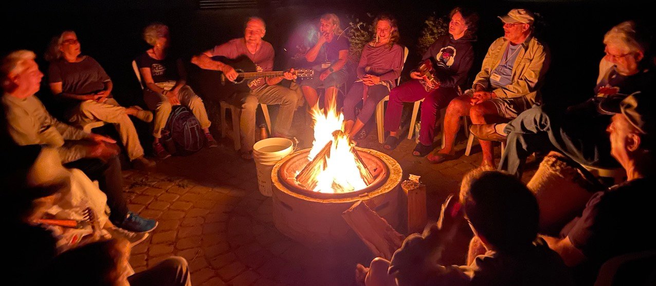 Photo of Singalongs around the campfire after hours with David Roth!
